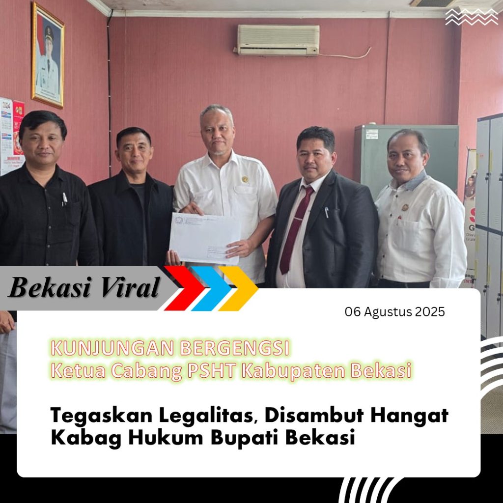KUNJUNGAN BERGENGSI Ketua Cabang PSHT Kabupaten Bekasi, Tegaskan Legalitas, Disambut Hangat Kabag Hukum Bupati Bekasi